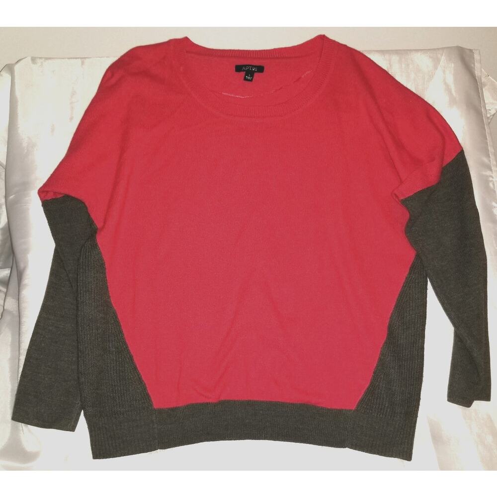 Apt 9 Red and gray sweater Size Large 1204